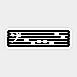 Cabbage Sheet Music Bass Clef Sticker